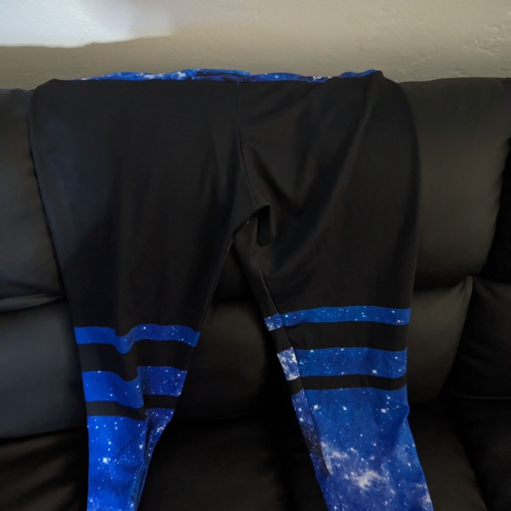 Into The AM Blue Galaxy Leggings